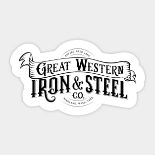 Great Western Iron & Steel Co., Black Lettering Sticker